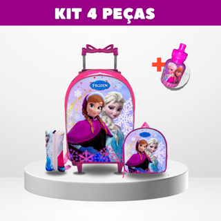 Kit Mochila Escolar Frozen + Lancheira + Estojo em Oferta na Shopee