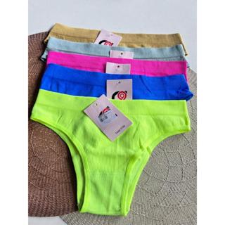 Kit 5 Calcinhas Conforto Canelada Importada Tanga Confortável Cintura Alta Calcinha Poliamida Adulto em Oferta na Shopee