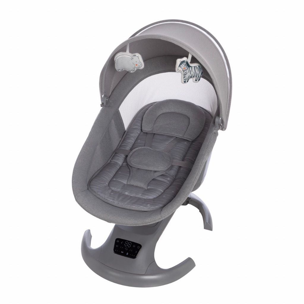 Cadeira de Descanso Multimotion Ori Euphoria - Lançamento - Berço Moisés Cinto de 5 Pontos e Timer Cinza Escuro Mastela