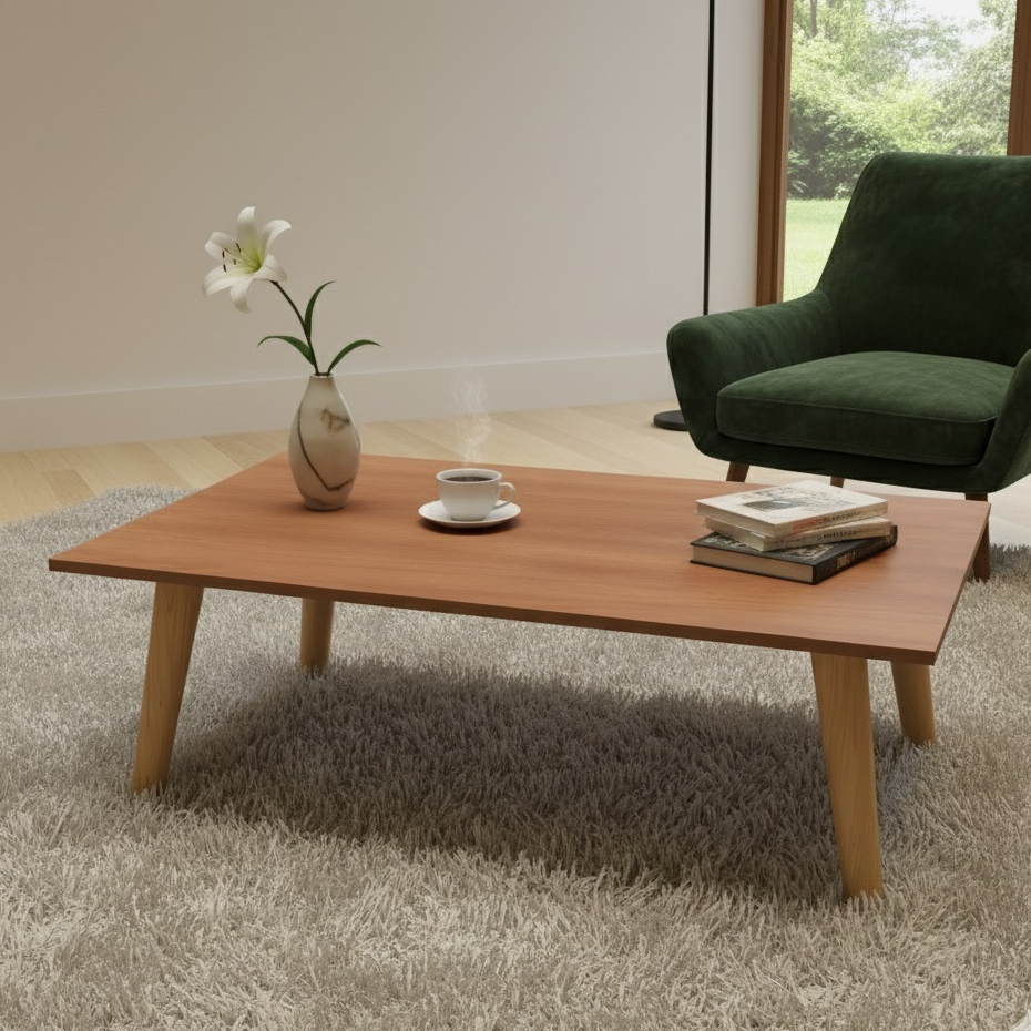 Mesinha De Centro Mesa Pequena Decorativa Sala de Estar Pés Palito Madeira Maciça Várias C...