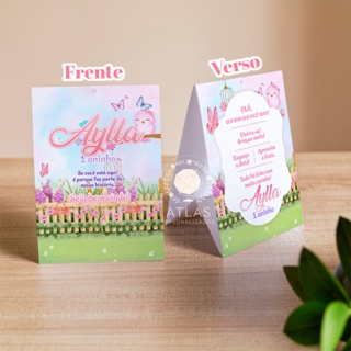 Kit Plaquinhas de agradecimento - Centro de mesa (Jardim Encantado - Jardim dos pássaros) em Oferta na Shopee