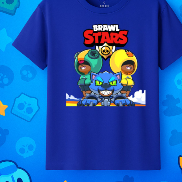 Camiseta Camisa blusa Infantil Stars Leon Jogo Algodão em Oferta na Shopee