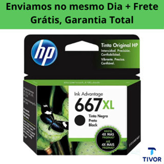 Cartucho 667xl Preto(3ym81ab) Para 2376, 2774, 2776,2700,2874 em Oferta na Shopee