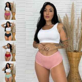 Kit 5 Calcinha Gestante Feminina Pós Parto Modeladora  Calçola Cintura Alta Conforto Segura Barriga em Oferta na Shopee
