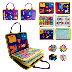 Livro Educativo Montessori: Meu Livrinho Sensorial Maleta Educativa - Fundo do Mar