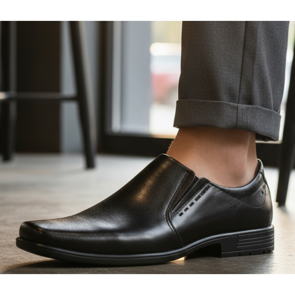 Sapato Masculino Couro Números Grandes 45 46 47 E 48 Pegada 522110