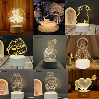 Luminária LED 3D Aparecida em Acrílico Abajur Decorativo Bivolt em Oferta na Shopee