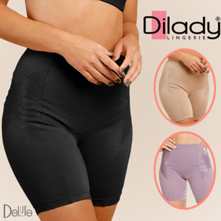 Bermuda Culote Dilady Control Zero Barriga Cintura Alta com Sobreposição em X Extra Sustentação em Oferta na Shopee