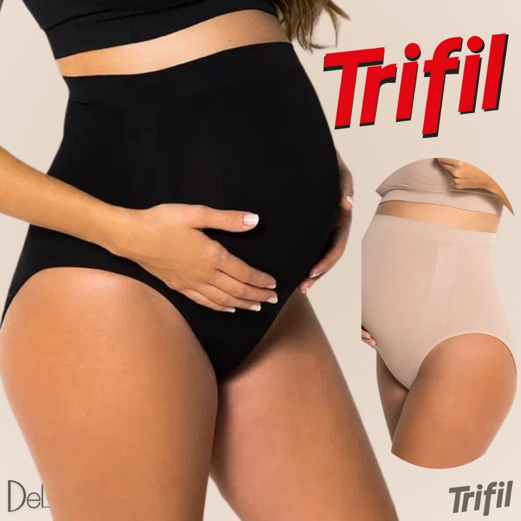 Calcinha Alta Trifil De Sustentação Para Gestante Grávida Sem Costura