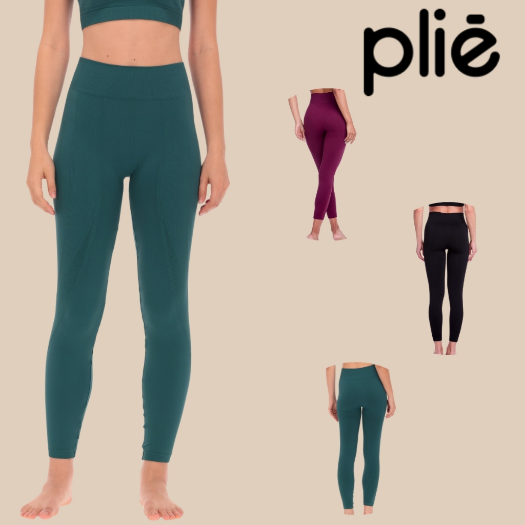Calça Legging Plié Sem Costura Resistente Cintura Alta Fitness Alta Performance Básica Feminina em Oferta na Shopee
