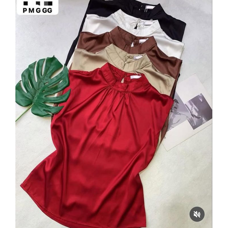 Blusa feminina de cetim frente única/ social / lançamento