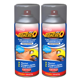 Kit 2 Borracha Líquida Vedatudo Impermeabilizante Spray Calhas Concreto PVC Telhas de fib…