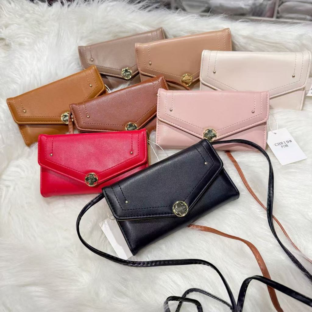 Carteira Feminina De Couro Macio Transversal Alça De Ombro De Mão(CH819)