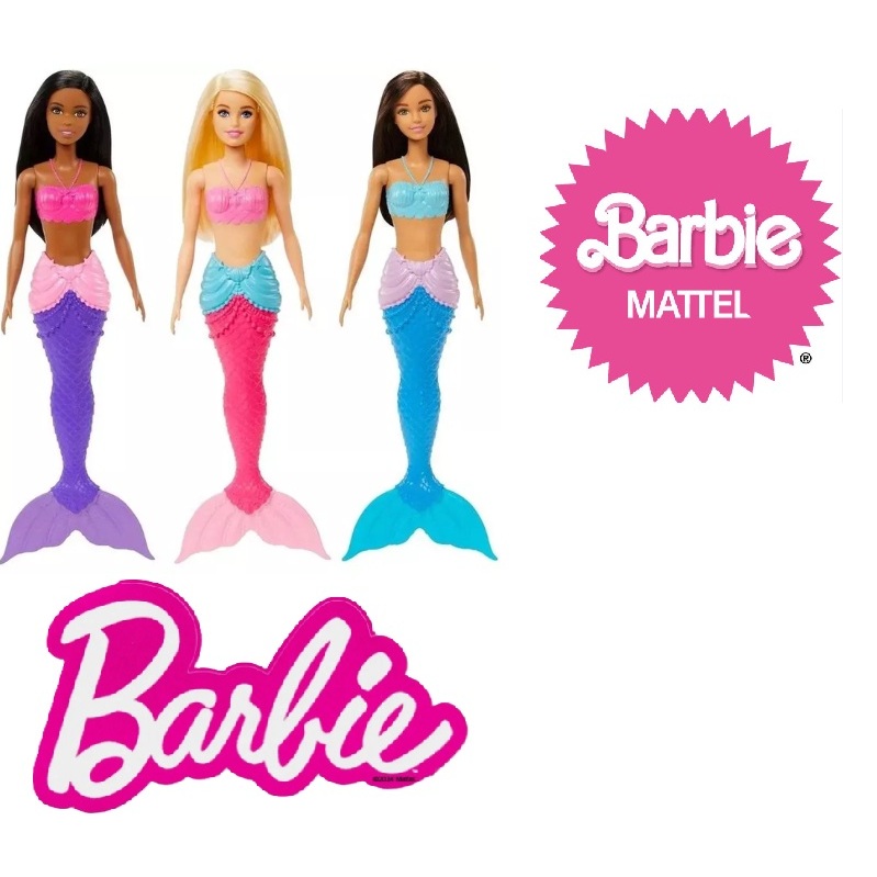 Barbie Fantasy Sereia Básica HGR04 | Mattel Original | Boneca com Rabo Colorido e Cabelos Longos
