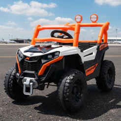 Mini Carro Jipe Jipinho Elétrico Infantil UTV Trilha com Controle Remoto Luzes LED e Som Até 30kg