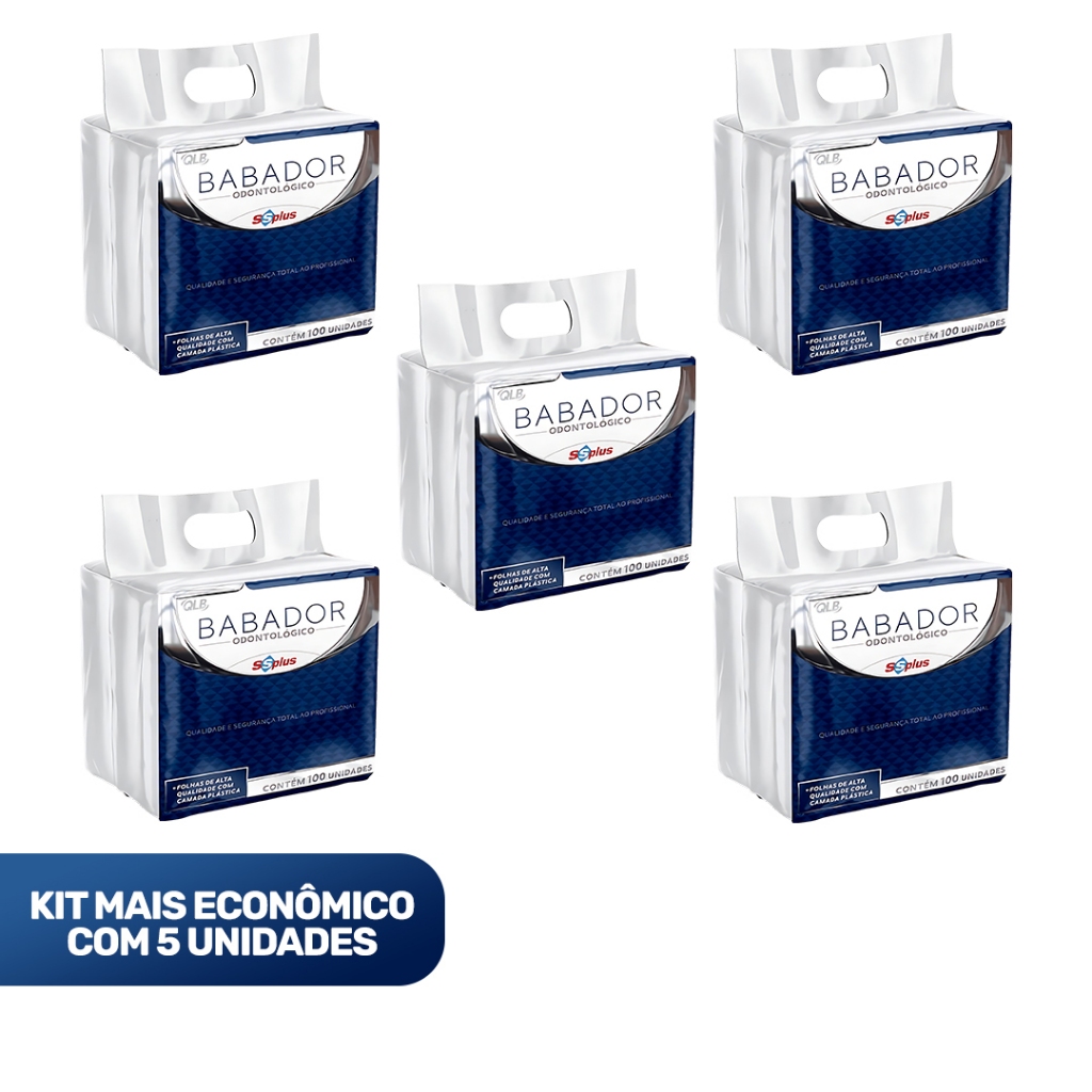 Kit 500 Babador Toalha Descartável SSPlus - Mais Qualidade e Resistência - Com Kits Mais Econômicos