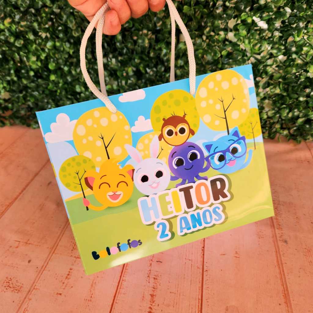 Sacolinha Surpresa Personalizada Lembrancinha Bolofofos Para festa infantil
