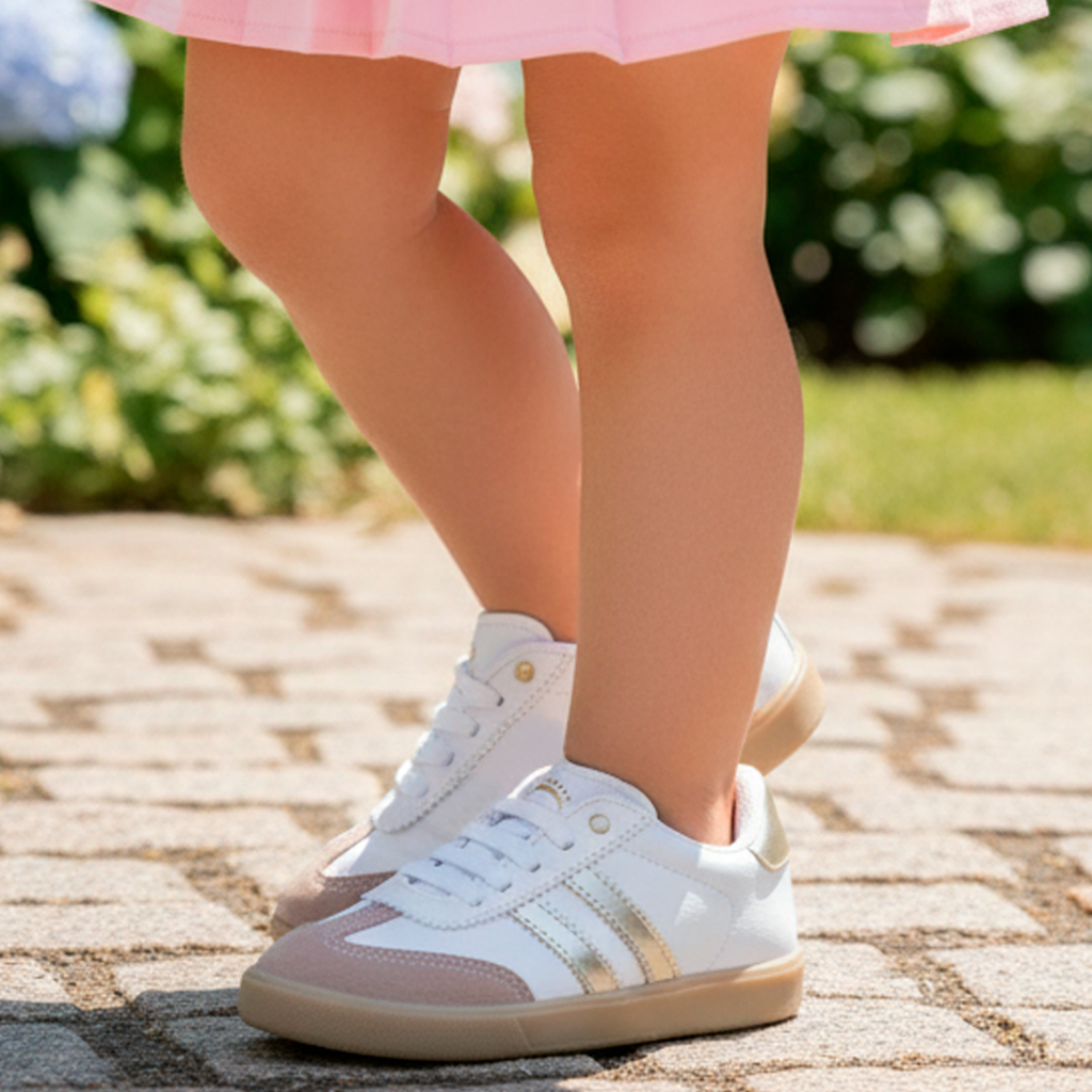 Tênis Infantil Ortopasso Casual Menina Feminino Sola Reta Escolar Confortável Colorido Estilo S