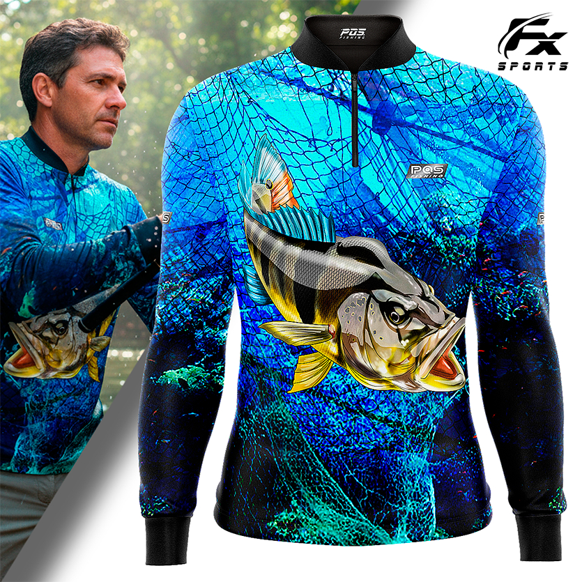 Camisa de Pesca com bandana Gola com Zíper PQS I REF 30