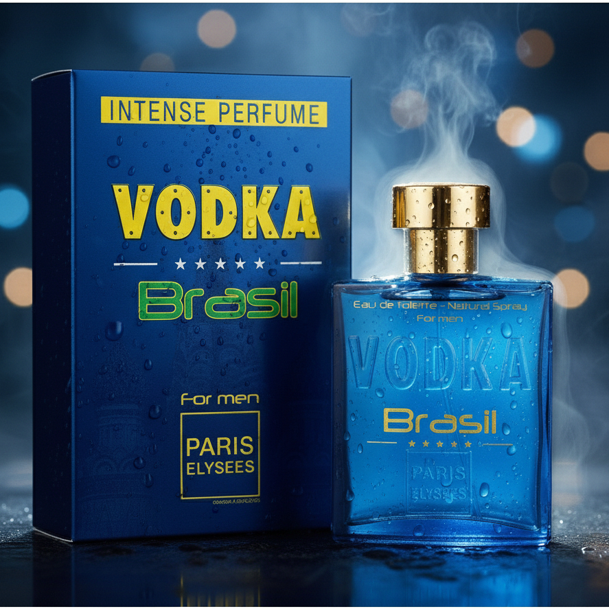 Perfume Vodka Brasil Azul 100ml Paris Elysees Original em Oferta na Shopee