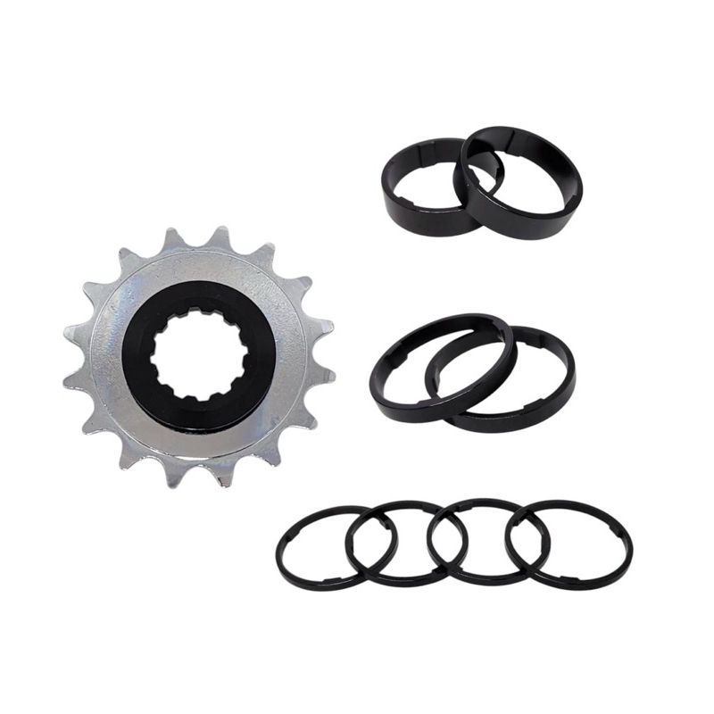 Kit Conversão Single Speed Fixie MTB Speed Catraca 16T 6 Parafusos Compatível Corpo HG 10/11v