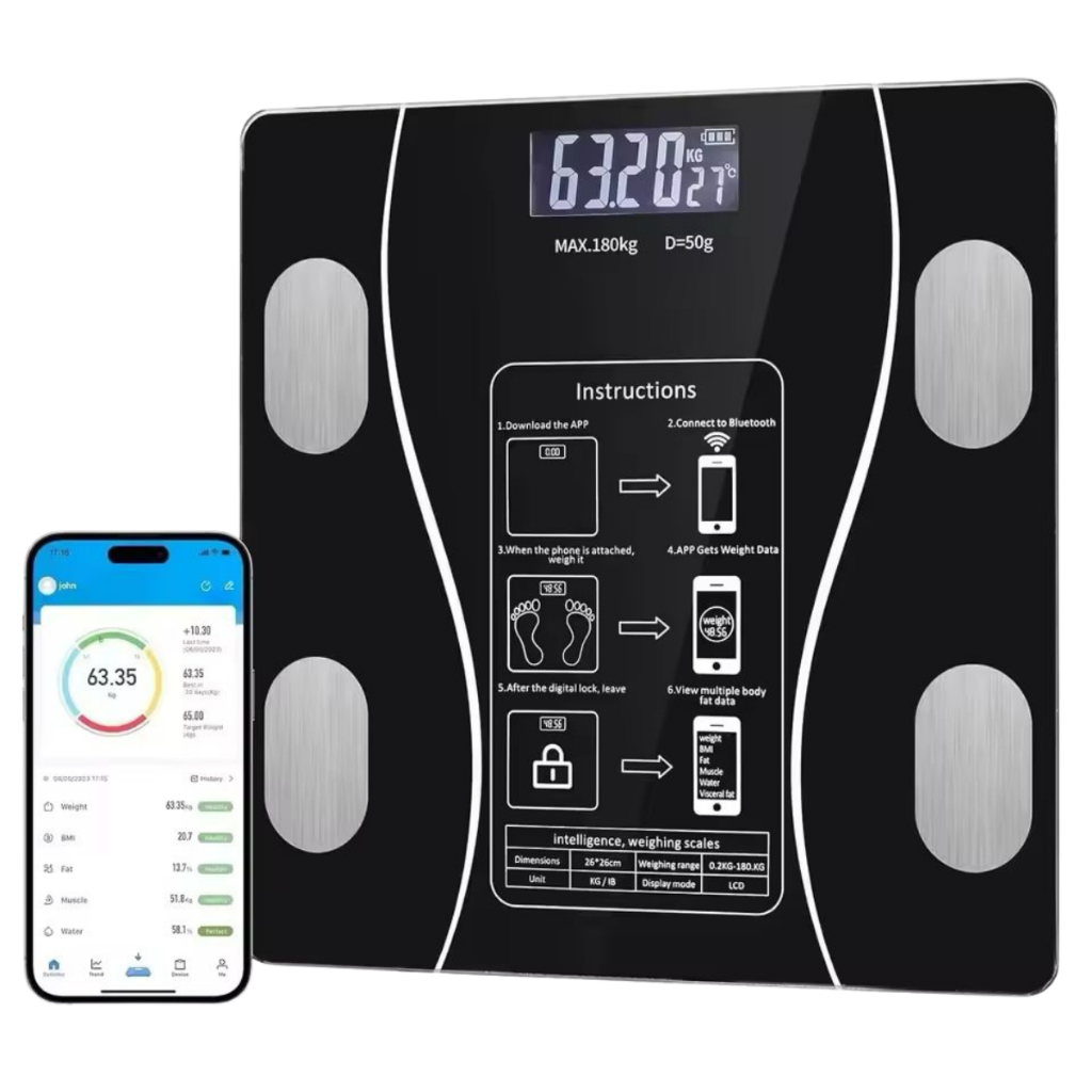 Balança Digital Corporal Precisão Bioimpedancia Profissional Bluetooth Envio Rapido