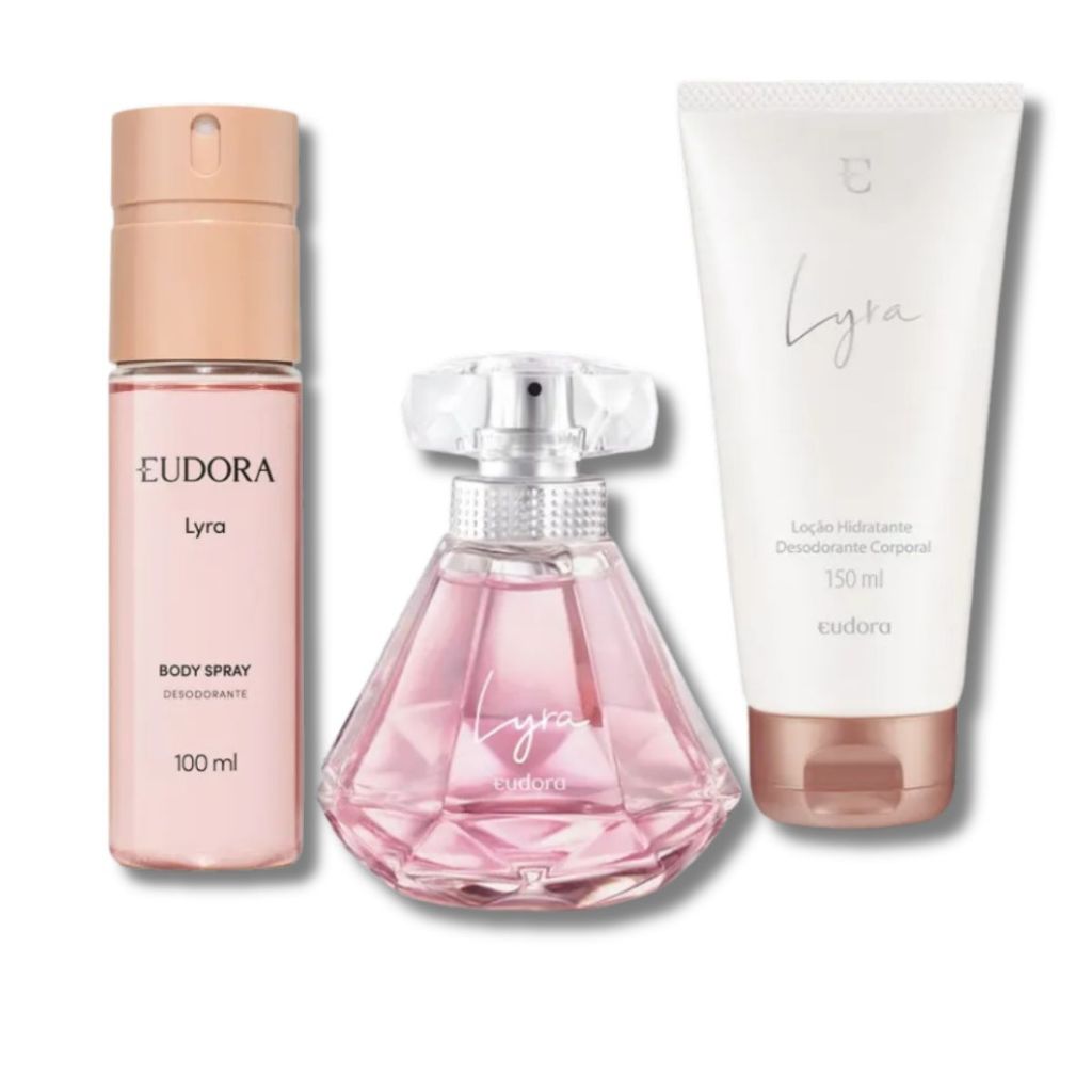 Kit Feminino Lyra Tradiconal 3 itens ( Colônia / Body Spray e Hidratante ) Eudora