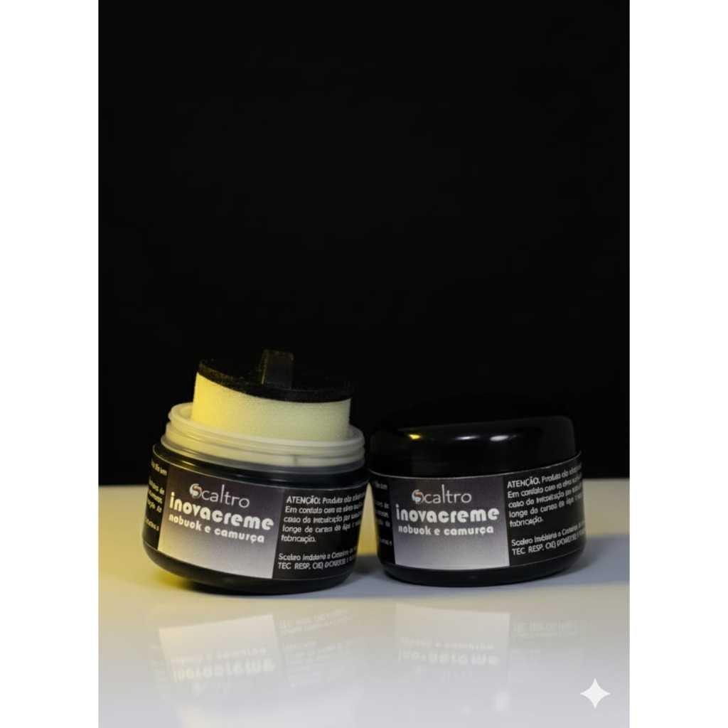 Graxa/Mousse para Nobuk ou Camurça 30g + Esponja Aplicadora – Restaura, hidrata e protege