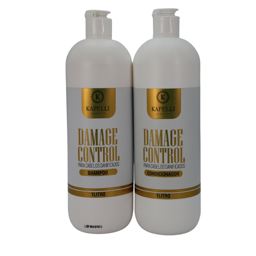 Kit Shampoo + Condicionador Damage Control Kapelli – 1L Cada em Oferta na Shopee
