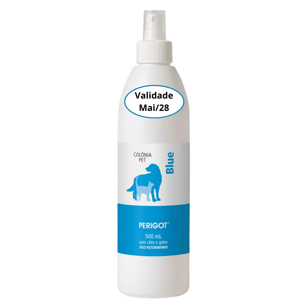 Perfume Colônia Pet Blue Perigot 500ml Banho Tosa para Cães e Gatos