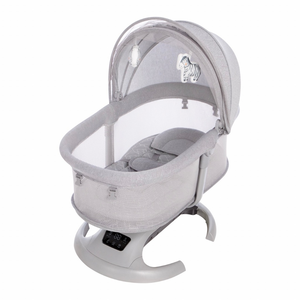Cadeira de Descanso Multimotion Orbit Mastela – Lançamento em Cinza Claro com Berço Moisés, Timer e Cinto de 5 Pontos