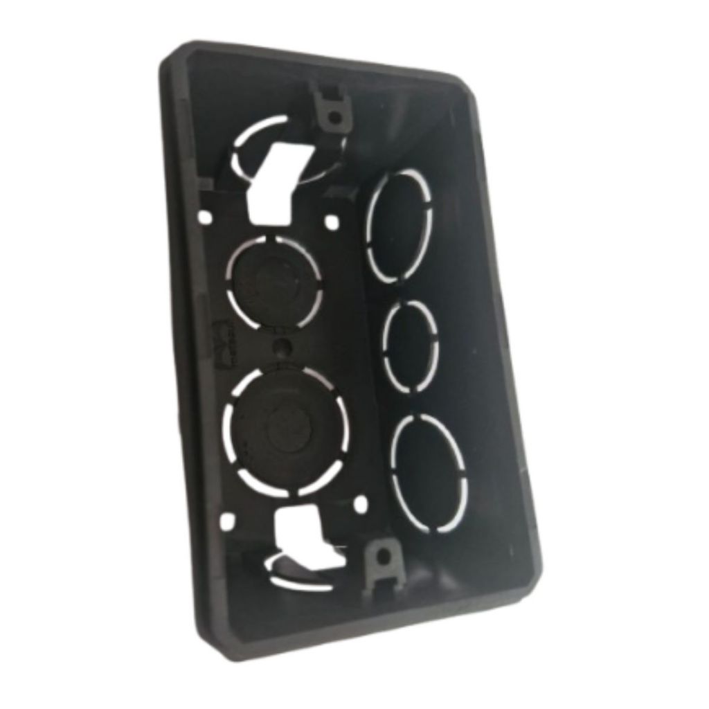 KIT Caixa de Luz 4x2 Preto - Metasul Casa Construção tomada/interruptor luz e energia