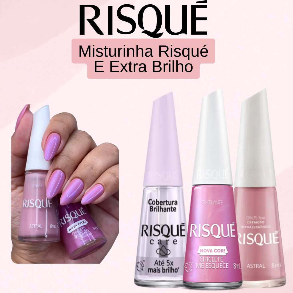 Kit Misturinha Risqué Combinação Perfeita Combo Exclusivo Esmaltes Risqué Atacado