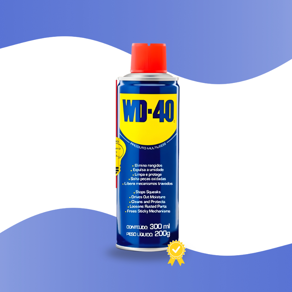 WD40 Lubrificante Spray Multiuso Desengripante 300ml Original Com Canudo