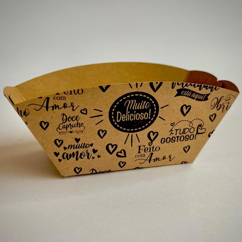 300 Barquinhas / Cestinhas de Papel – Kraft ou Branco – Para Salgados e Lanches em Oferta na Shopee