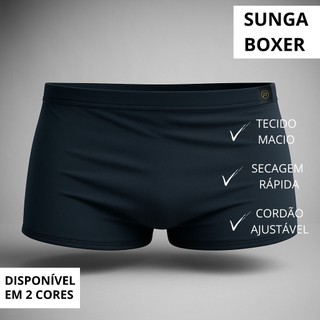 Sunga Boxer Masculina Lisa - Tecido Com Proteção UV+50 Secagem Rápida E Alta Durabilidade