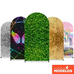 Painel Romano 2x1m Decoração de Festa Aniversário Evento Capa Painel Sublimado C/Elástico Veste Fácil
