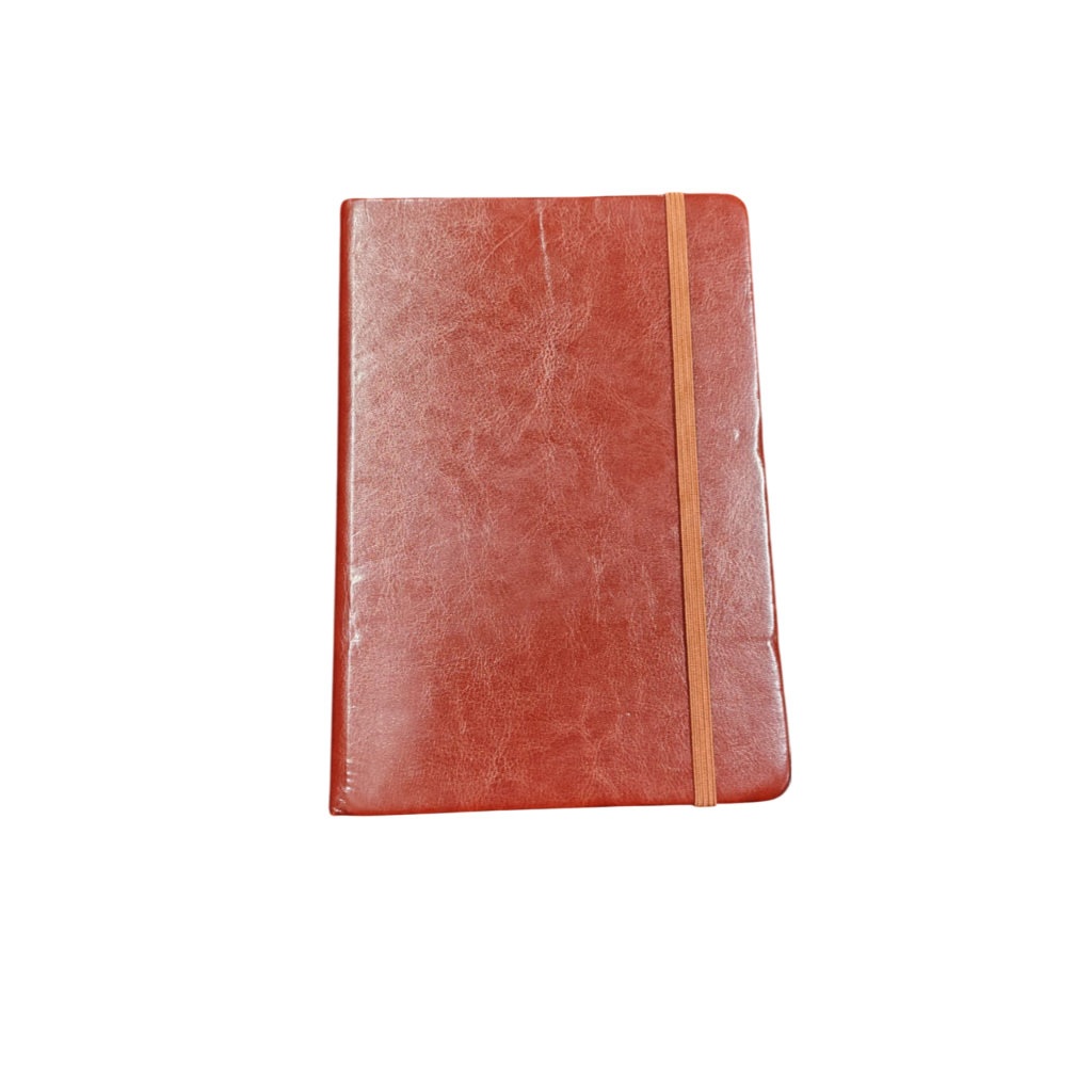 Caderno para anotações  S/linha capa de couro 21cm x 15cm