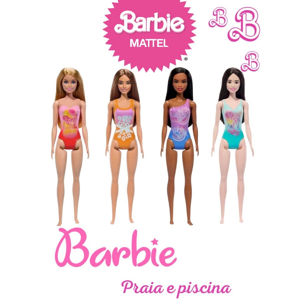 Barbie Praia Básica - Mattel DWJ99 - Boneca Original Coleção Verão em Oferta na Shopee