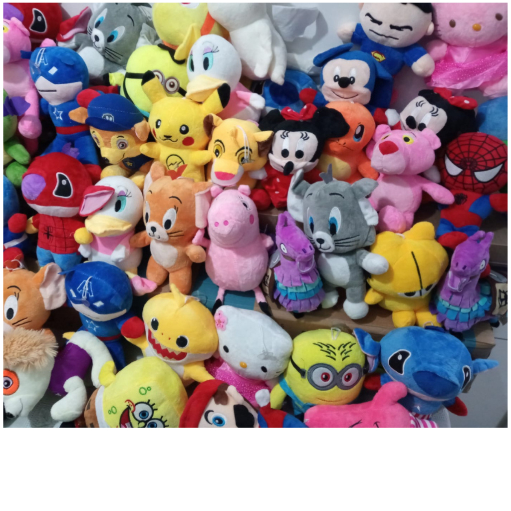 Kit Com 100 Pelucias Pra Maquinas De Grua Personagem Importados Peludinhos Pelúcias Importadas