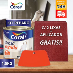 KIT MASSA CORRIDA 1,5 + LIXA MASSA NORTON 150