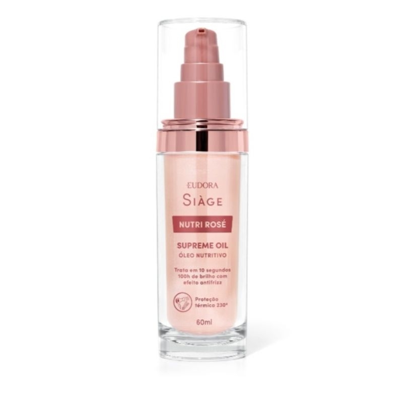 Lançamento Óleo Nutritivo Capilar Supreme Oil Siàge Nutri Rosé 60MI Eudora