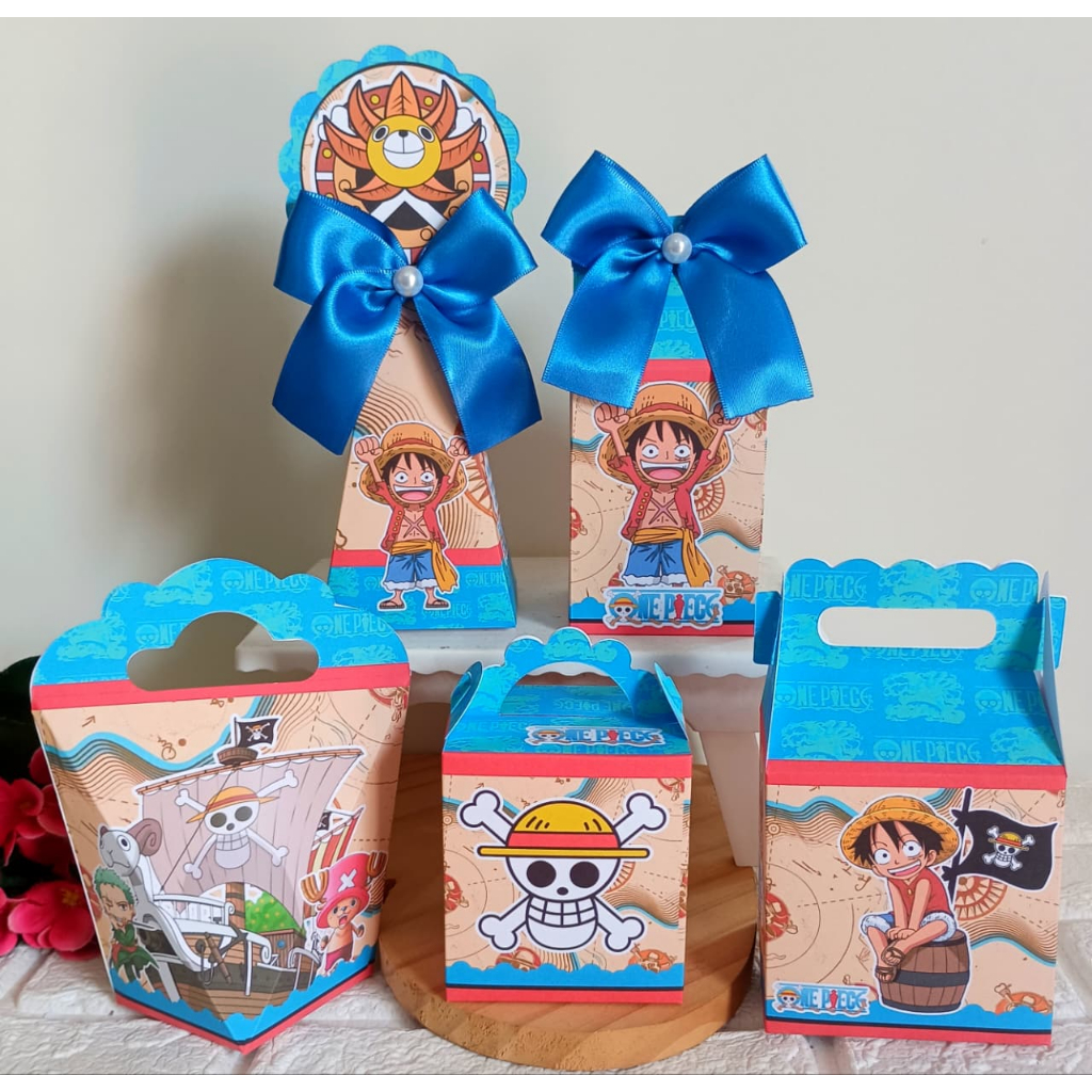 KIT CAIXAS ONE PIECE - PERSONALIZADA COM NOME - ANIVERSÁRIO (PEGUE E MONTE) LEMBRANCINHA