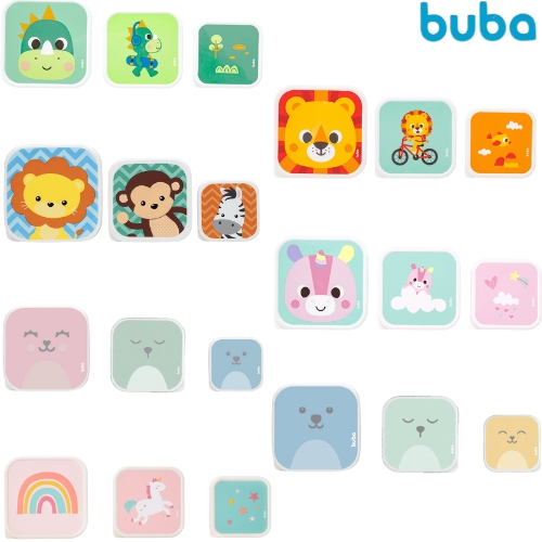 Kit 3 Potinhos Buba Bebê Infantil Porta Lanche Armazena Papinha Refeição Lancheira Frutas Bebe Pote.