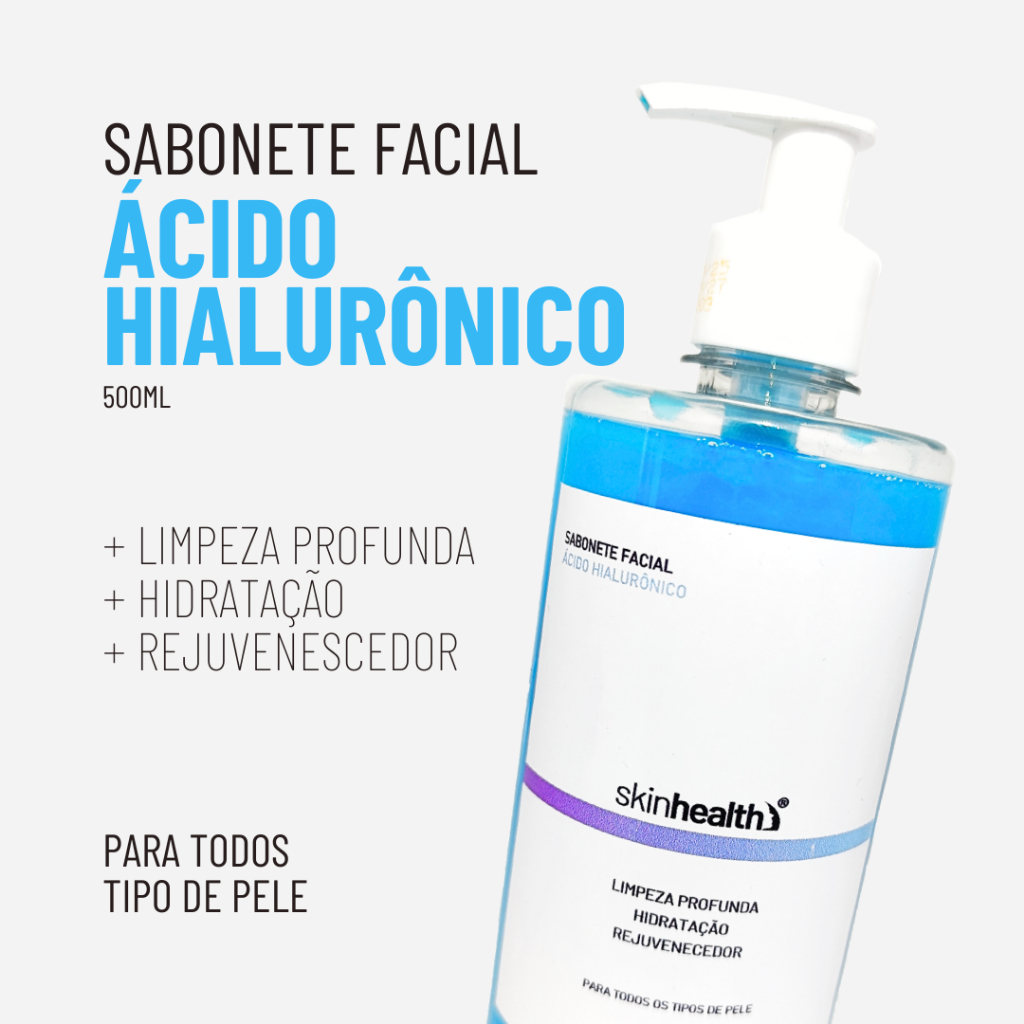 Sabonete Facial Ácido Hialurônico Skinhealth 500ml em Oferta na Shopee