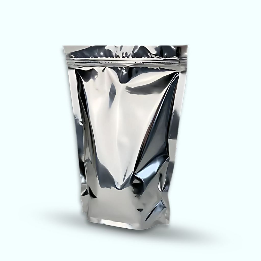 Saco Stand Up Pouch Metalizado 12x19+4  Zip Lock Hermético p/ Alimentos