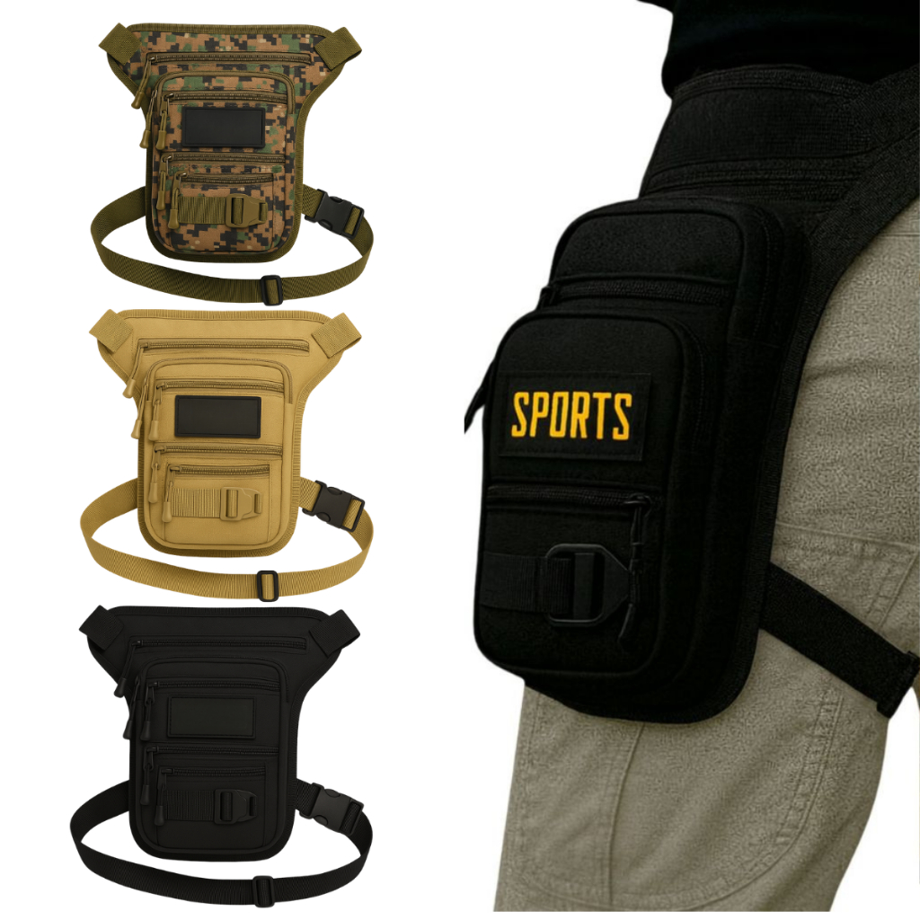 Pochete de Perna Tática Masculina Camuflada Moto Camping Militar Esportiva Nylon em Oferta na Shopee