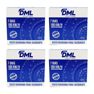 Disco Tacógrafo 180km Semanal 7 Dias  Kit 4 Caixas Com 10 Un DML em Oferta na Shopee