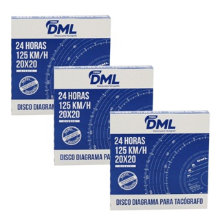 3 Cx Disco Tacógrafo Diário 24h 125km Homologado em Oferta na Shopee