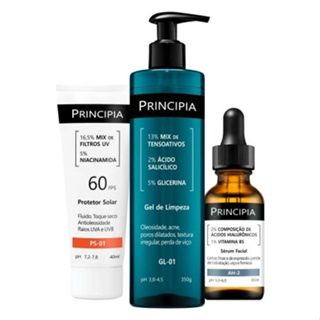 Kit Trio Limpeza, Hidratação sérum e Proteção Solar - GL + AH + PS em Oferta na Shopee